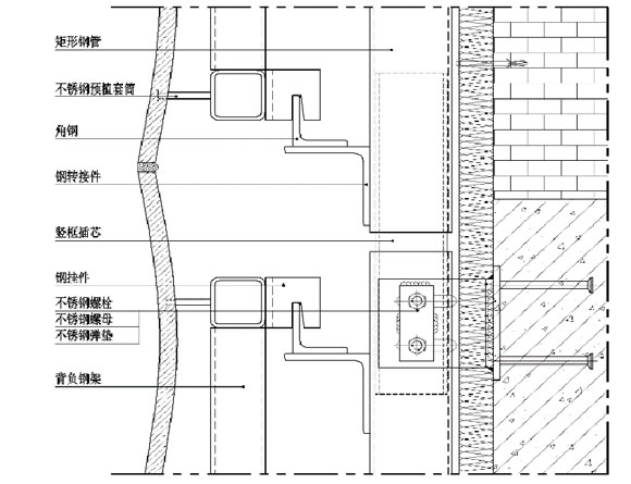 背负钢架式挂装